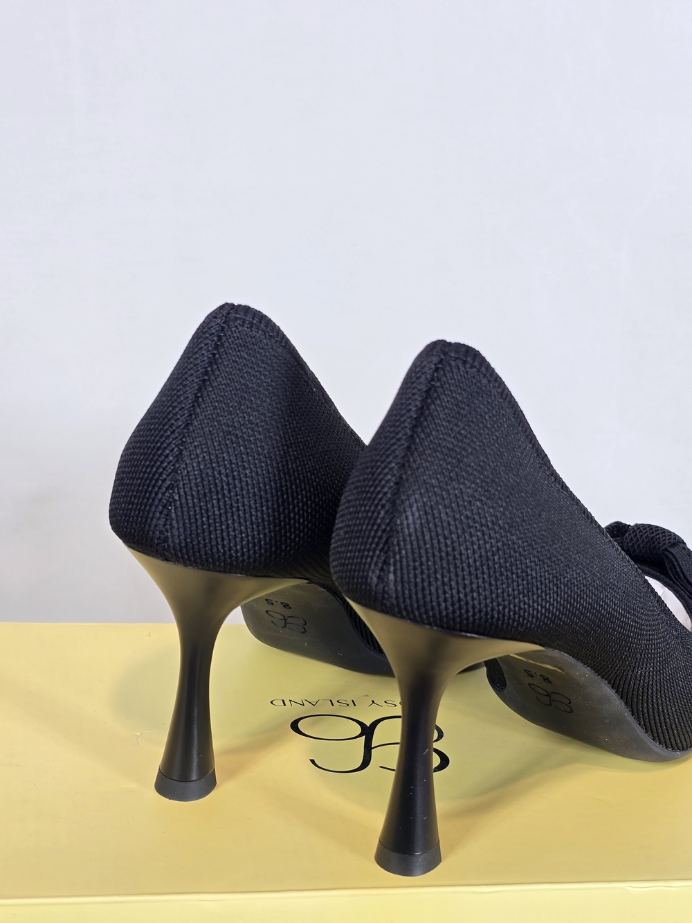 Cosy Island Classic Black Pointed Toe Pumps with Bow Detail Size 8.5 - Picture 14 of 16